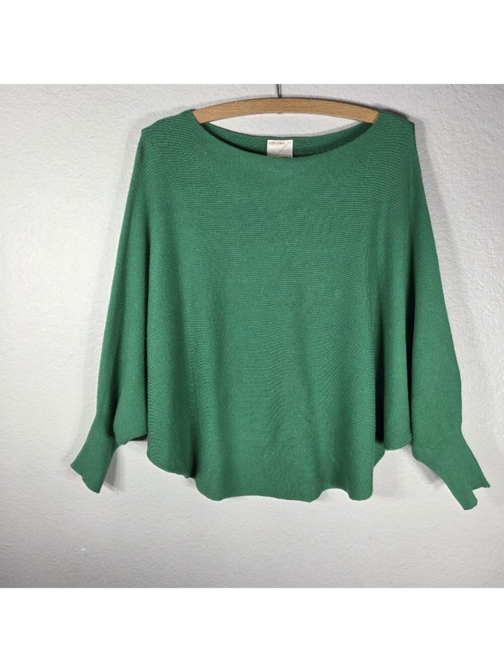 Kerisma Green Ryu Dolman Sweater Womens Pullover Size S/M Boat Neck